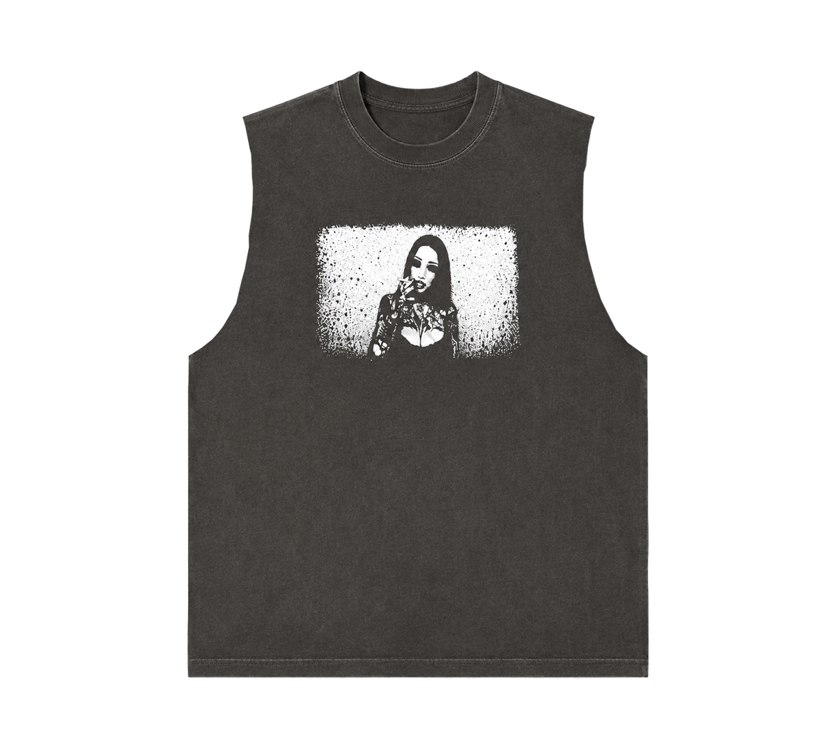 SMOKING CUTOFF TEE - VINTAGE GREY